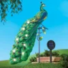 Collections Etc Solar Powered Peacock Tail Feathers Yard Stake 13.5 X 1.5 X 28 -Home Decoration Onsale GUEST 03abc9b5 843b 4ae0 94d8 1c8d70551844