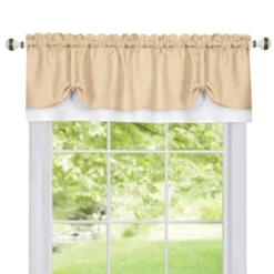 Collections Etc Darcy Two-Tone Rod Pocket Window Curtain Valance With Pick-Up Accents, Home Décor For Any Room -Home Decoration Onsale GUEST 0aeb180e 21b0 4dea 85ac 65436ac1c203