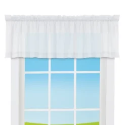 Collections Etc Elegant Sheer Voile Rod Pocket Window Valance -Home Decoration Onsale GUEST 0cae2916 956f 4f89 9fa6 b9cdcfad4d12