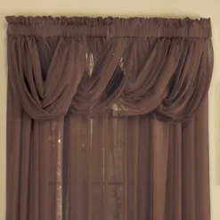 Collections Etc Scoop Two-Piece Rod Pocket Solid-Colored Sheer Valances For Windows, Decorative Accent And Added Privacy For Any Room In -Home Decoration Onsale GUEST 18666444 95c4 4483 9263 aec18fdaec4d