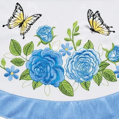 Collections Etc Rose Butterfly Scallop Valance 4 Collections Etc Rose Butterfly Scallop Valance - Image 2