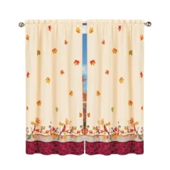 Collections Etc Fall Leaves Bird Curtains -Home Decoration Onsale GUEST 1915e3bb 6313 4283 ad3a b1dd1720dd05