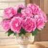 Collections Etc Floral Peony Bushes - Set Of 3