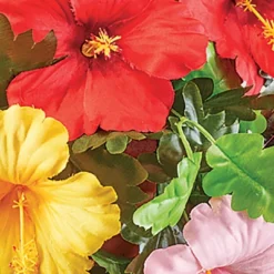 Collections Etc Hanging Artificial Tropical Hibiscus Bush Basket Set -Home Decoration Onsale GUEST 1c3c53f3 d7d8 4610 b5ba cbe0c0372c7c