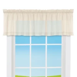 Collections Etc Elegant Sheer Voile Rod Pocket Window Valance -Home Decoration Onsale GUEST 1c6e4e9b cb2b 46a2 a07f deadf97a2fa0