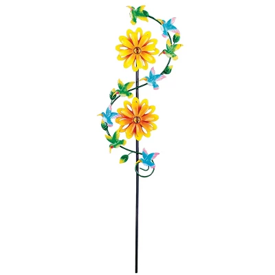 Collections Etc Floral Double Spinner Stakes 6 Collections Etc Floral Double Spinner Stakes - Image 5