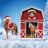 Collections Etc Holiday Horse Barn 2-Piece Outdoor Stake Set -Home Decoration Onsale GUEST 25acf8a8 08e4 4f05 9eea 974f0d5b2887