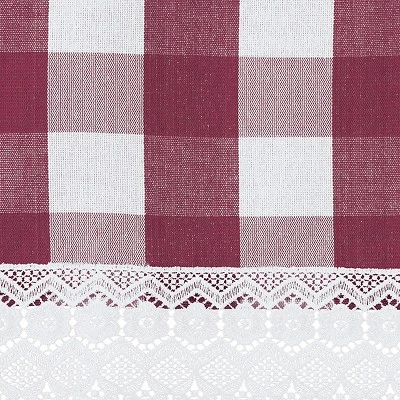 Collections Etc Buffalo Check Plaid Rod Pocket Top Window Valance 5 Collections Etc Buffalo Check Plaid Rod Pocket Top Window Valance - Image 3