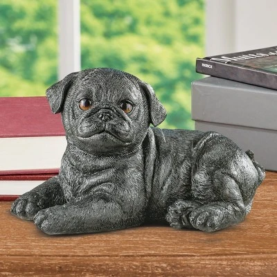 Collections Etc Hand-Painted Realistic Pug Puppy Outdoor Statue 6 Collections Etc Hand-Painted Realistic Pug Puppy Outdoor Statue - Image 4