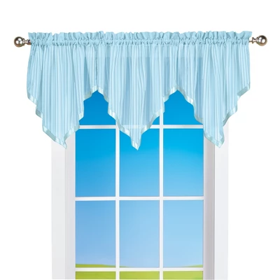 Collections Etc 3pc Striped Sheer Valance Set 5 Collections Etc 3pc Striped Sheer Valance Set - Image 3