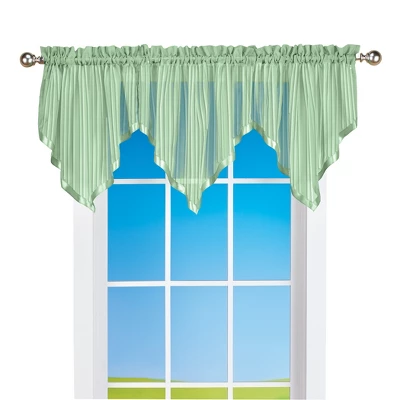 Collections Etc 3pc Striped Sheer Valance Set 7 Collections Etc 3pc Striped Sheer Valance Set - Image 5
