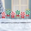 Collections Etc Red Bow Peppermint Wind Spinner Garden Stakes - Set Of 6 6.5 X 6.5 X 18.25 2 Collections Etc Red Bow Peppermint Wind Spinner Garden Stakes - Set Of 6 6.5 X 6.5 X 18.25 -Home Decoration Onsale GUEST 2d472198 eb6d 4292 babe 06dbe120a4e4