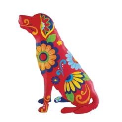 Collections Etc Colorful Metal Floral Dog Outdoor Wall Art -Home Decoration Onsale GUEST 3068e30e db38 4d63 96d1 254b7606cf87