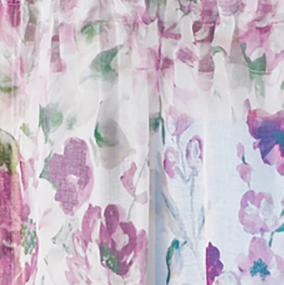 Collections Etc Floral Sheer Valance 4 Collections Etc Floral Sheer Valance - Image 2