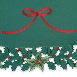 Collections Etc Holly Border Curtain Swag Holiday Valance -Home Decoration Onsale GUEST 3ce808a5 d3d4 4865 b798 5ec9522c0a72