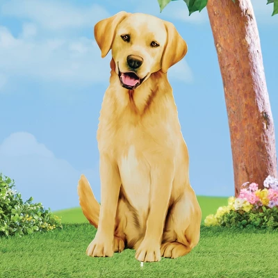 Collections Etc Realistic Metal Yellow Lab Dog Garden Stake 3 Collections Etc Realistic Metal Yellow Lab Dog Garden Stake