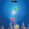 Collections Etc Solar Hanging Colorful Stars Outdoor Garden Mobile 5 X 5 X 30.5