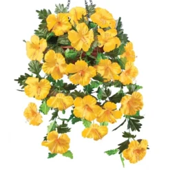 Collections Etc Hanging Artificial Tropical Hibiscus Bush Basket Set -Home Decoration Onsale GUEST 4d8fa6e1 0f52 4380 946c bd0940fd0380
