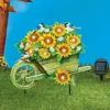 Collections Etc Solar Powered Sunflowers & Chickadees Cart Garden Stake -Home Decoration Onsale GUEST 53dd7be9 cb68 499e 98cb 0d56be2e244f