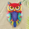 Collections Etc Hanging Colorful Owl Metal Wall Sculpture Decor 6.63" X 1.12" X 10.75" Purple -Home Decoration Onsale GUEST 55bd518d 1c3d 47a3 8064 e623b85bcf86