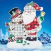 Collections Etc Festive LED Lighted Snowman And Santa Garden Stake -Home Decoration Onsale GUEST 56870cdb f151 4705 ba91 a8eaa8af42e5