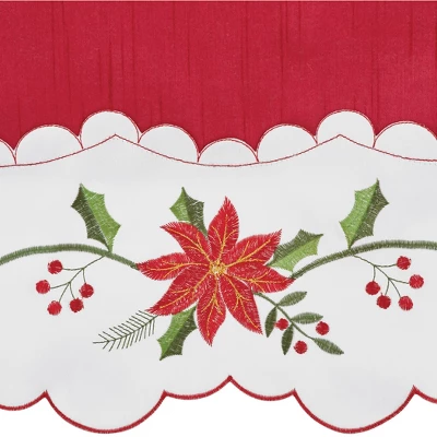 Collections Etc Poinsettia Curtains 5 Collections Etc Poinsettia Curtains - Image 3