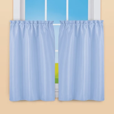 Collections Etc 5-Piece Ruffled Trim Tiers & Panels Window Curtain Set 3 Collections Etc 5-Piece Ruffled Trim Tiers & Panels Window Curtain Set