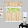 Collections Etc Darcy Two-tone Rod Pocket Café Curtain Tiers - 2 Piece Set -Home Decoration Onsale GUEST 5e8c32c3 5f67 43c7 8f20 ed02e86ef2d0