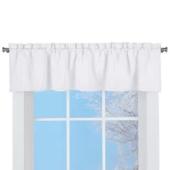 Collections Etc Solid Textured Swag Window Valance With Rod Pocket Top For Easy Hanging - Classic Home Decor For Any Room -Home Decoration Onsale GUEST 5fc029ba 4f9d 484e a931 5822939bef5c