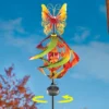 Collections Etc Solar Powered Golden Butterfly Wind Spinner Stake 8.5 X 8.5 X 42 -Home Decoration Onsale GUEST 60f4c050 3d0a 486b 9bd6 2aea37994c5a