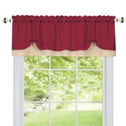 Collections Etc Darcy Two-Tone Rod Pocket Window Curtain Valance With Pick-Up Accents, Home Décor For Any Room -Home Decoration Onsale GUEST 62d45851 679f 41a3 8027 ee0638a096d6
