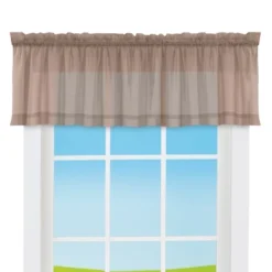 Collections Etc Elegant Sheer Voile Rod Pocket Window Valance -Home Decoration Onsale GUEST 64615f06 264f 409b 81cb de2be0bb2e2f