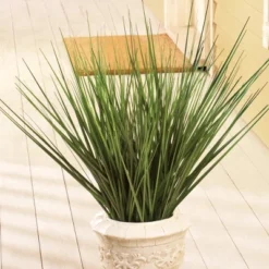 Collections Etc Decorative Grass Bushes - Set Of 3 Indoor Or Outdoor Faux Plants
