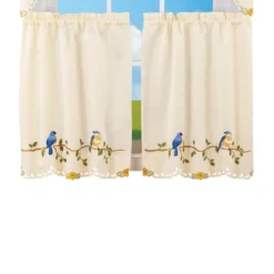 Collections Etc Beautiful Perched Songbirds Window Curtains, Single Panel, -Home Decoration Onsale GUEST 6c5cc3a6 02bc 4561 b3fd d932be59cfcc