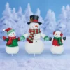 Collections Etc 3-Piece Adorable Festive Snowman Garden Stake Set