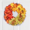 Collections Etc Colorful Fall Maple Leaves Door Wreath 18" X 5" X 18" -Home Decoration Onsale GUEST 70de9bc5 d9dd 40e7 8bf2 66582bda8650