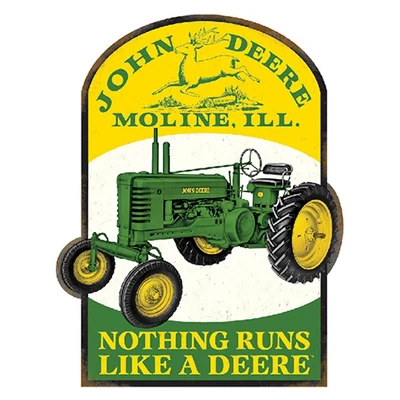 Collections Etc John Deere Nothing Runs Like A Deer Embossed Metal Sign 3 Collections Etc John Deere Nothing Runs Like A Deer Embossed Metal Sign