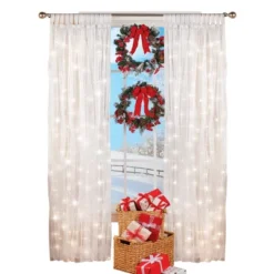 Collections Etc Light Up Magical Sheer Window Curtain Panel 11 Collections Etc Light Up Magical Sheer Window Curtain Panel -Home Decoration Onsale GUEST 79f54dd9 b7c2 44c6 b49f 6642714520a3