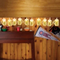 Collections Etc Battery-Operated Foam-Topped Beer Mug String Lights - 10 Ft -Home Decoration Onsale GUEST 7a0baf66 c99d 4a51 b852 19fcdca68556