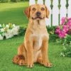 Collections Etc Hand-painted Sitting Yellow Labrador Retriever Garden Statue 6.75 X 9.75 X 12 -Home Decoration Onsale GUEST 7a587725 ca27 4d2a 8a14 7ee538ce5263