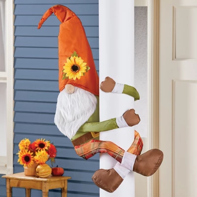 Collections Etc Fall Gnome Wrap-Around Porch Hugger Decoration 10 X 6 X 32 3 Collections Etc Fall Gnome Wrap-Around Porch Hugger Decoration 10 X 6 X 32
