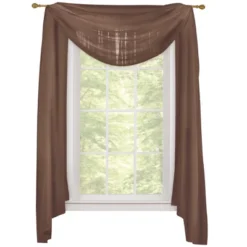 Collections Etc Sheer Window Scarf Curtain, Single Panel, -Home Decoration Onsale GUEST 84005ea1 9d0e 4169 8881 9d6c2ed36890