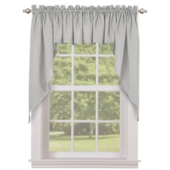 Collections Etc Solid Textured Swag Window Curtain Pair, Single Panel, -Home Decoration Onsale GUEST 9086f6f9 e7a0 4d0b b558 604261dc7cd3