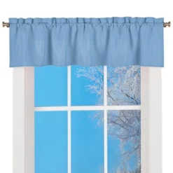 Collections Etc Solid Textured Swag Window Valance With Rod Pocket Top For Easy Hanging - Classic Home Decor For Any Room -Home Decoration Onsale GUEST 934c864e 9e87 418a a6b4 cebd92b6865e
