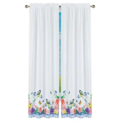 Collections Etc Floral Chickadee And Butterflies Curtains -Home Decoration Onsale GUEST 935dab3c a26d 4f38 b483 e411d07a5ddc