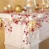 Collections Etc Lighted Berry-Beaded Holiday Garland -Home Decoration Onsale GUEST 939fed02 15c6 4bac 92ca 63842cfe79dd