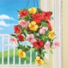 Collections Etc Hanging Artificial Tropical Hibiscus Bush Basket Set -Home Decoration Onsale GUEST 957b6b73 01e8 4409 96fe 43b3f5bed653