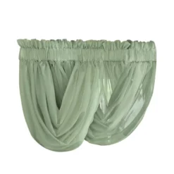 Collections Etc Scoop Two-Piece Rod Pocket Solid-Colored Sheer Valances For Windows, Decorative Accent And Added Privacy For Any Room In -Home Decoration Onsale GUEST 9775ed84 839f 4cb8 8272 2d847618fee1