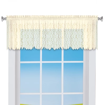 Collections Etc Sheer Splendor Rod Pocket Embroidered Window Valance 5 Collections Etc Sheer Splendor Rod Pocket Embroidered Window Valance - Image 3