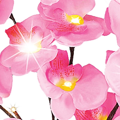 Collections Etc 2pcs Lighted Orchid Branches 4 Collections Etc 2pcs Lighted Orchid Branches - Image 2